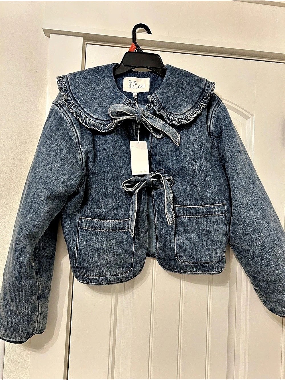 Sofie the Label Denim Jacket with Peter Pan Collar NWT
